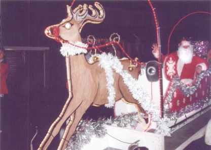 Santa on sleigh